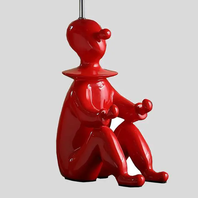 Alt view image 5 of 5 - 21.25" Red Modern Clown Phone Holder Resin Table Lamp