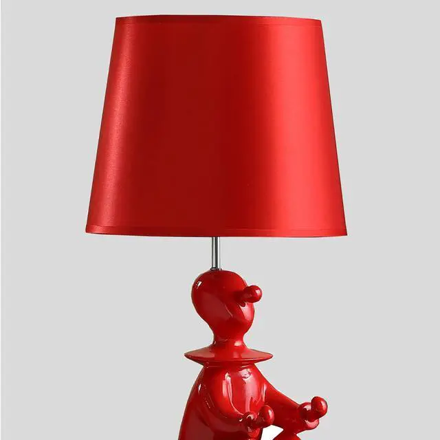 Alt view image 4 of 5 - 21.25" Red Modern Clown Phone Holder Resin Table Lamp