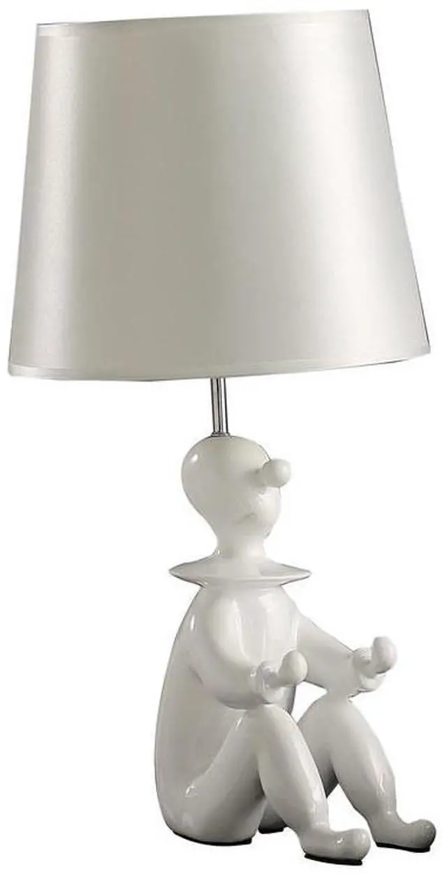 Main image of 21.25" White Modern Clown Phone Holder Resin Table Lamp
