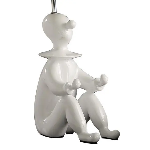 Alt view image 5 of 5 - 21.25" White Modern Clown Phone Holder Resin Table Lamp