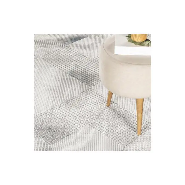 Alt view image 6 of 6 - Geometrix GC_DIM1009 Gray 2 ft. 7 in. x 9 ft. 10 in. Area Rug