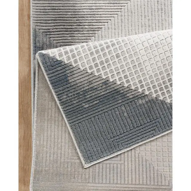 Alt view image 5 of 6 - Geometrix GC_DIM1009 Gray 2 ft. 7 in. x 9 ft. 10 in. Area Rug