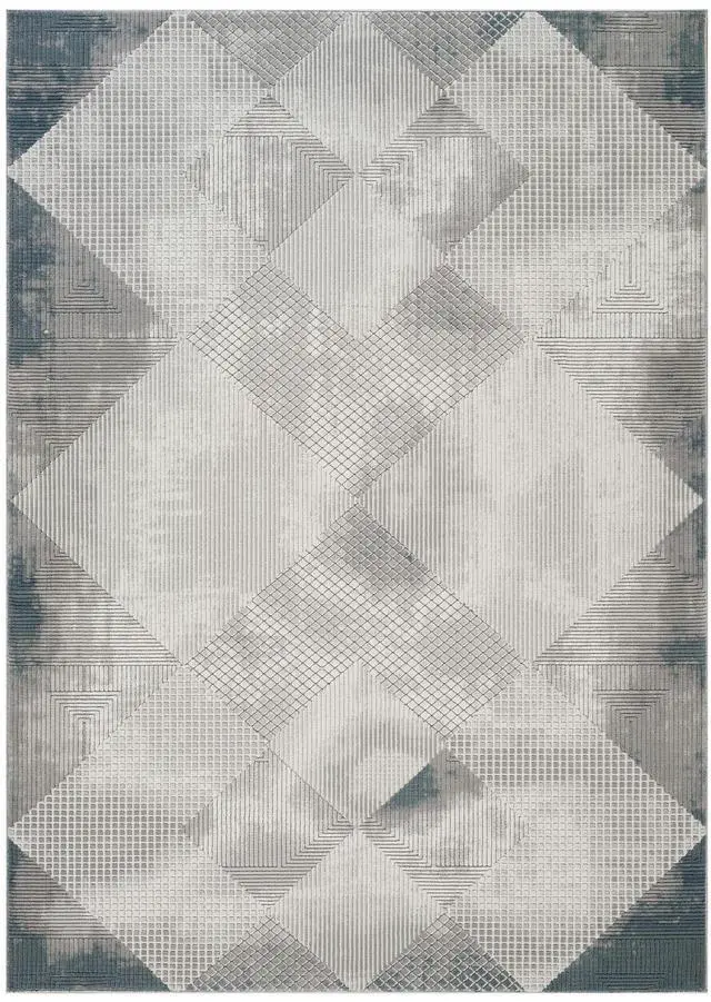 Main image of Geometrix GC_DIM1009 Gray 2 ft. 7 in. x 9 ft. 10 in. Area Rug