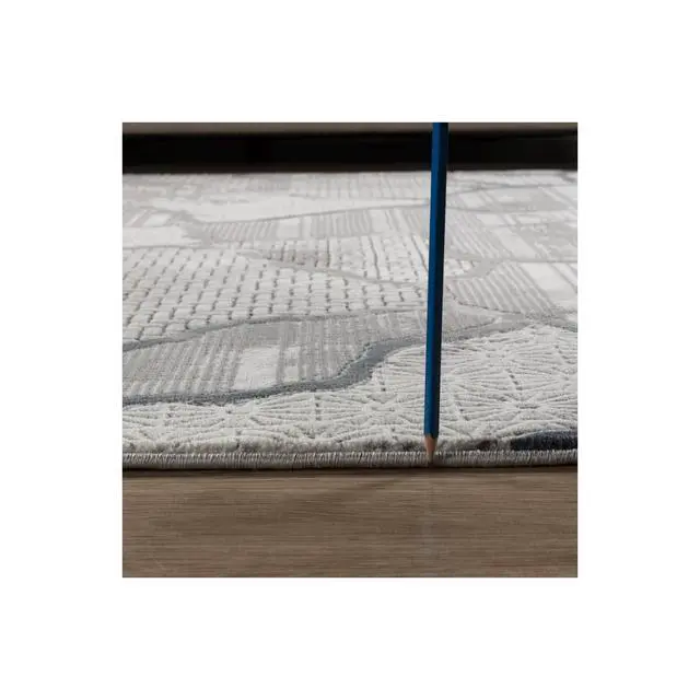 Alt view image 4 of 6 - Geometrix GC_DIM1010 Gray 7 ft. 10 in. x 10 ft. 6 in. Area Rug