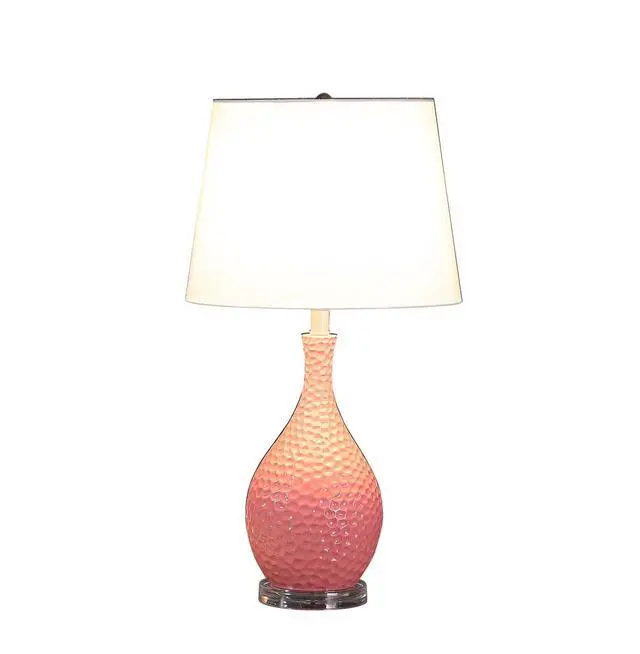 Alt view image 4 of 4 - 28" Pink Telli Pebble Mid-Century Resin Table Lamp