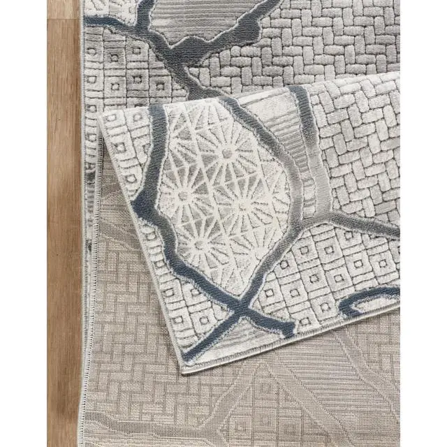 Alt view image 6 of 6 - Geometrix GC_DIM1010 Gray 7 ft. 10 in. x 10 ft. 6 in. Area Rug