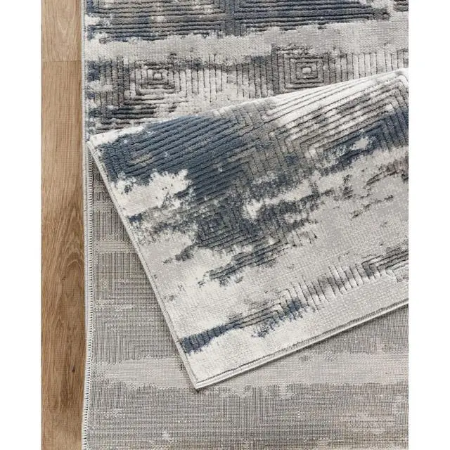 Alt view image 4 of 6 - Geometrix GC_DIM1011 Gray 7 ft. 10 in. x 10 ft. 6 in. Area Rug