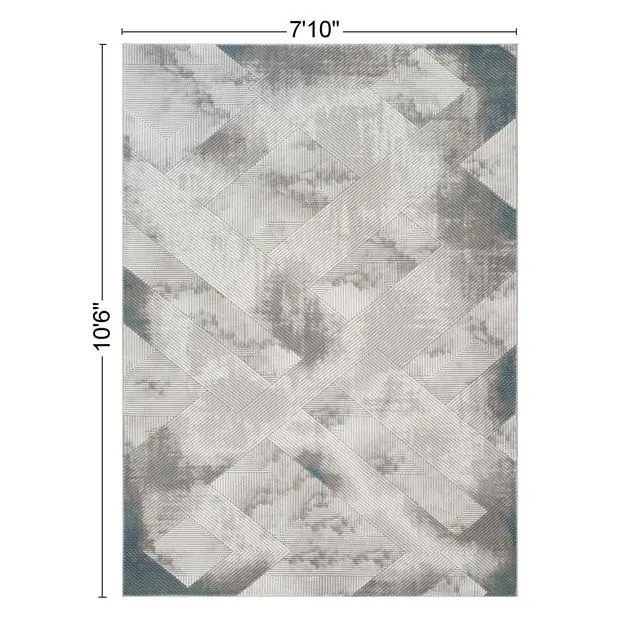 Alt view image 3 of 6 - Geometrix GC_DIM1012 Gray 7 ft. 10 in. x 10 ft. 6 in. Area Rug