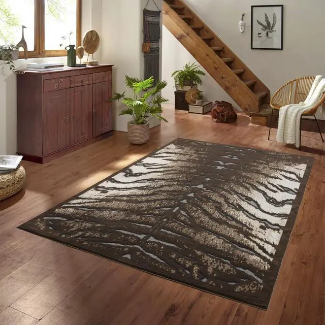 Alt view image 2 of 5 - Hide GC_CHD1001 Brown 7 ft. 10 in. x 10 ft. 3 in. Area Rug