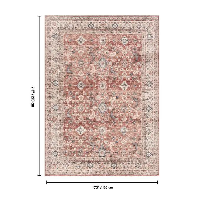Alt view image 5 of 5 - Majestic GC_RYL1005 Red 5 ft. 3 in. x 7 ft. 3 in. Area Rug