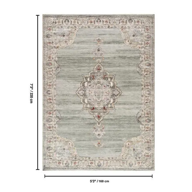 Alt view image 3 of 4 - Majestic GC_RYL1007 Green 5 ft. 3 in. x 7 ft. 3 in. Area Rug
