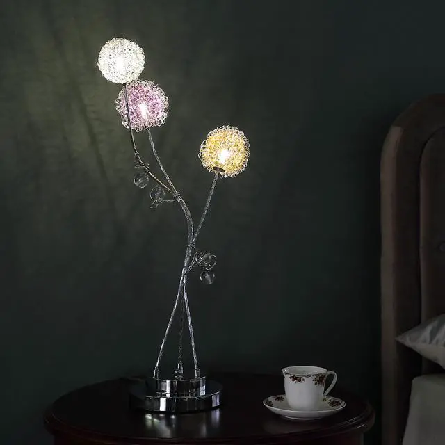 Alt view image 4 of 5 - 28" in 3 Aluminum Led Zeus Metal Table Lamp