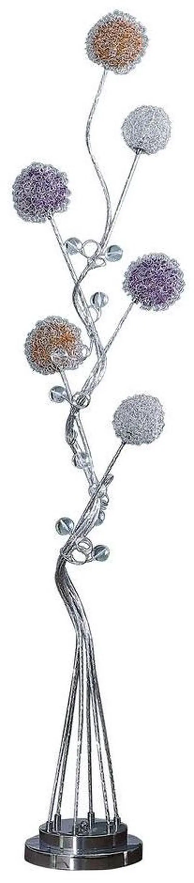 Main image of 58.5" in 6 Aluminum Led Zeus Metal Floor Lamp