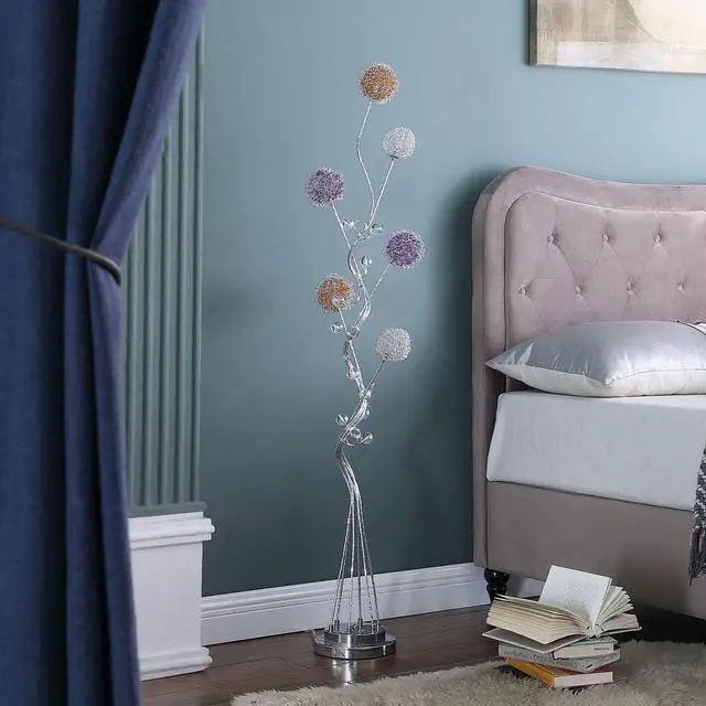 Alt view image 2 of 5 - 58.5" in 6 Aluminum Led Zeus Metal Floor Lamp
