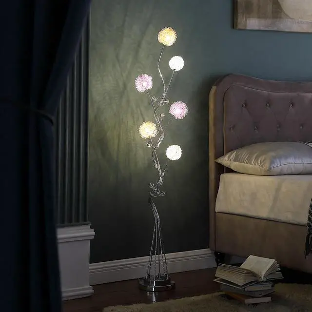 Alt view image 4 of 5 - 58.5" in 6 Aluminum Led Zeus Metal Floor Lamp
