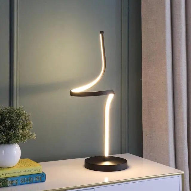 Alt view image 4 of 4 - 22" in Led Apollo Spiral Curved Tube Modern Table Lamp