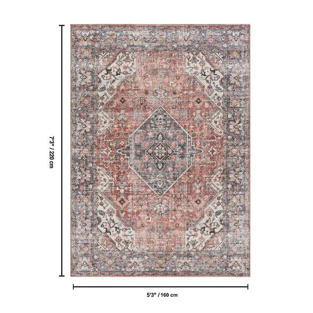 Alt view image 4 of 4 - Majestic GC_RYL1009 Rose 5 ft. 3 in. x 7 ft. 3 in. Area Rug