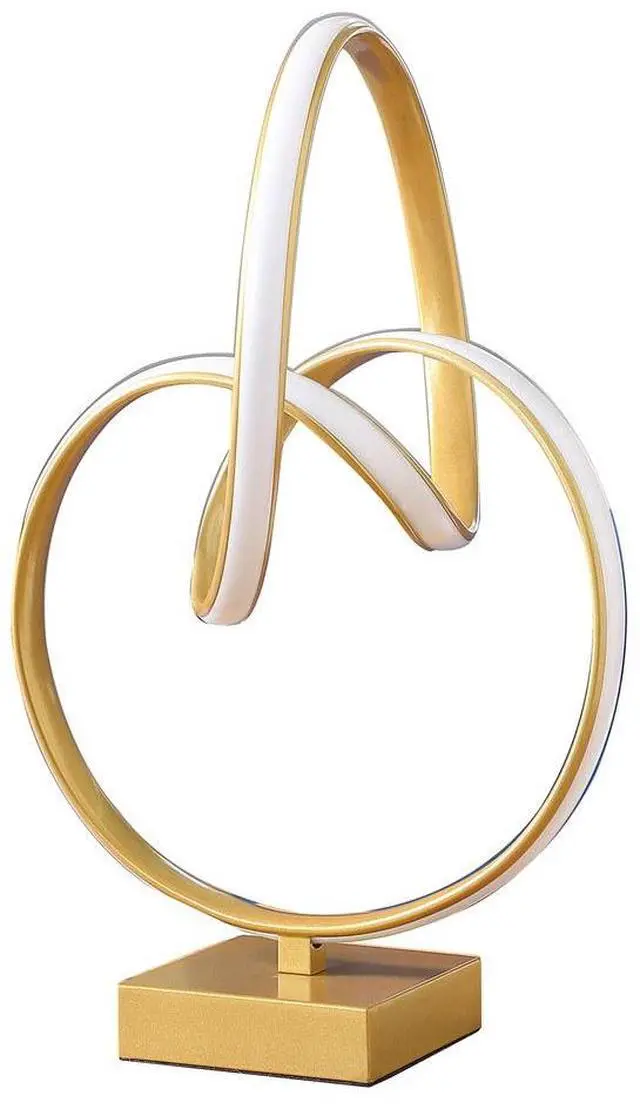 Main image of 19" in Abstract infinity Matte Gold Modern Table Lamp