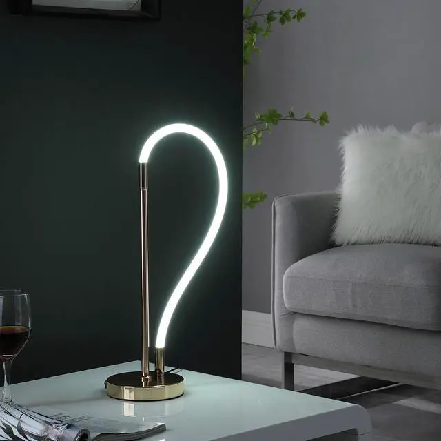 Alt view image 2 of 5 - 20.5" in Elastilight Led Tube W/ Magnetic End Contemporary Rose Gold Table Lamp