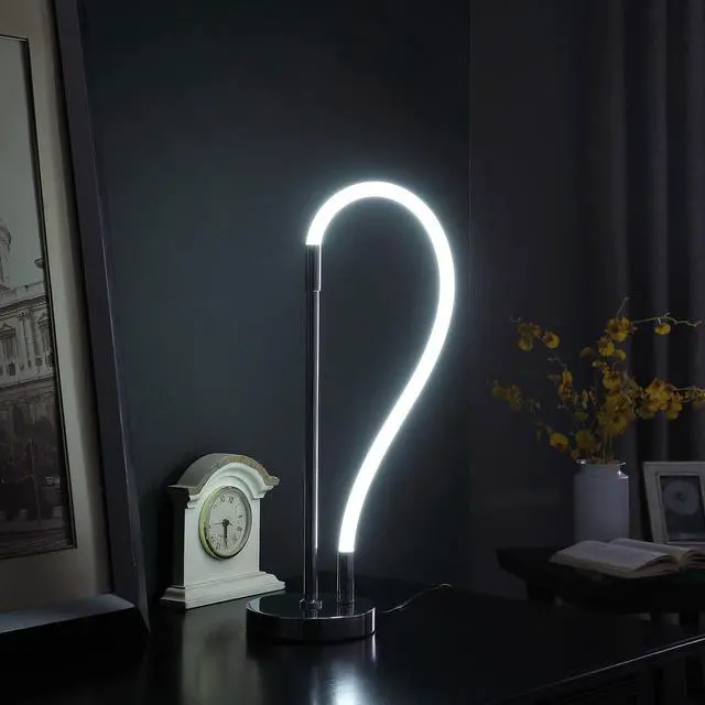 Alt view image 4 of 4 - 20.25" in Elastilight Led Tube W/ Magnetic End Contemporary Chrome Silver Table Lamp