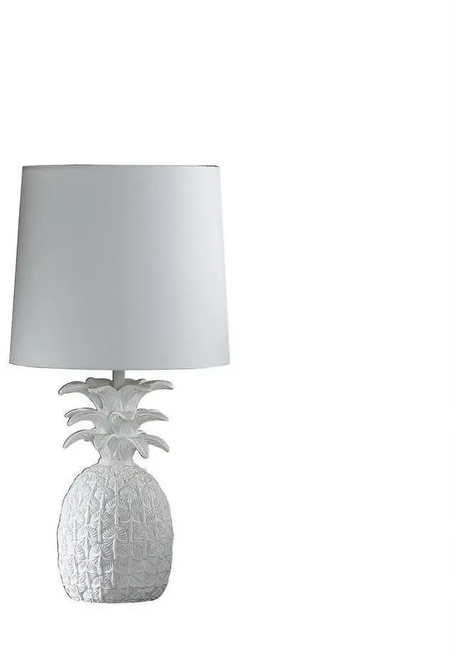 Main image of 17" in Coastal White Tropical Heahea Pineapple Table Lamp