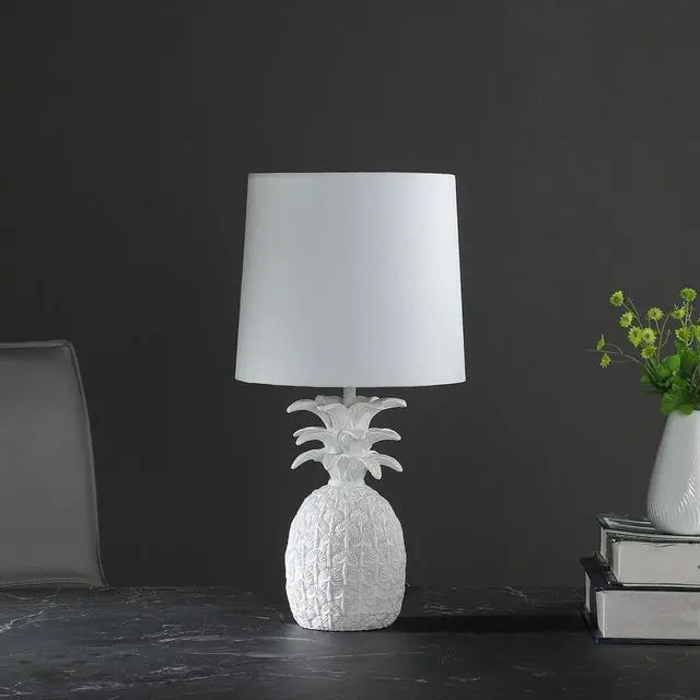 Alt view image 4 of 5 - 17" in Coastal White Tropical Heahea Pineapple Table Lamp