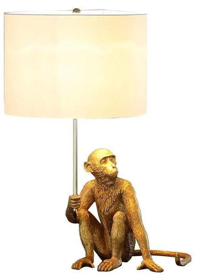 Alt view image 2 of 4 - 25.50" in Golden Monkey Holding Polyresin Table Lamp