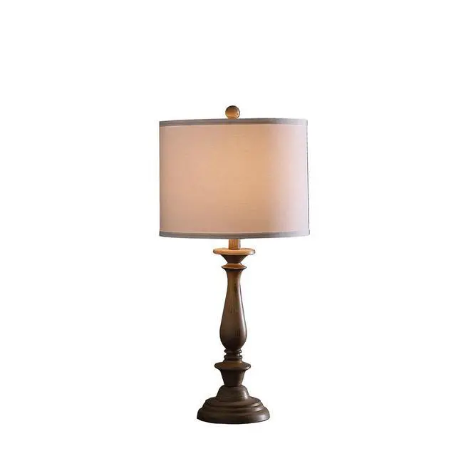 Alt view image 2 of 5 - 27.5" in Coastal Wood Effect Polyresin Table Lamp