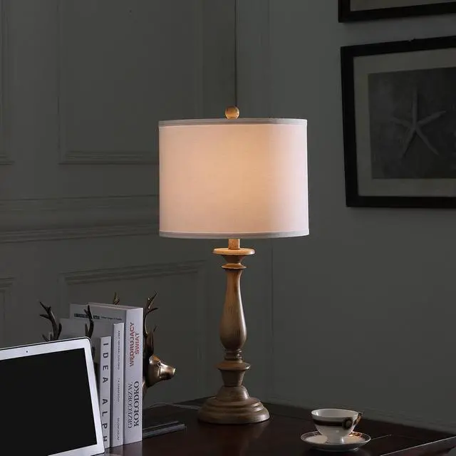 Alt view image 4 of 5 - 27.5" in Coastal Wood Effect Polyresin Table Lamp