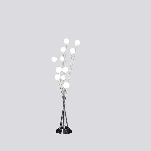 Alt view image 2 of 5 - 46" in 11-Light Acrylic Globe Aluminun Led Chrysanthe Silver Chrome Metal Floor Lamp