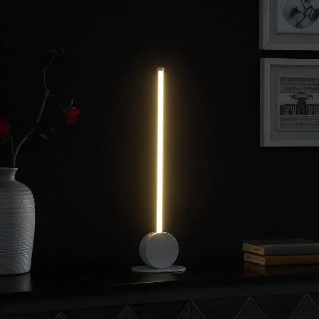 Alt view image 3 of 4 - 23" in Modern Led Leaning towering Stick Metal Table Lamp