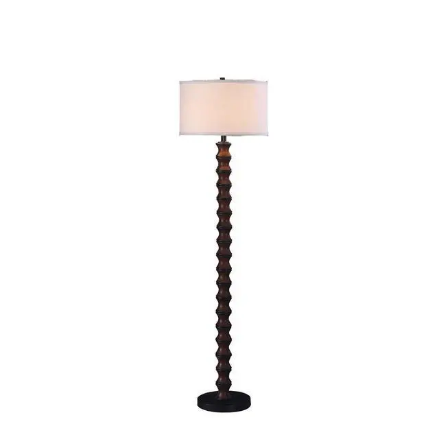 Alt view image 2 of 5 - 61" in Coastal Littoral Wood insp Modern Floor Lamp