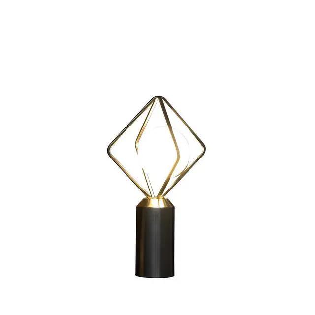 Alt view image 4 of 4 - 19.5"in Ernst Modern Monoclinic Pendeloque Silver Metal Table Lamp