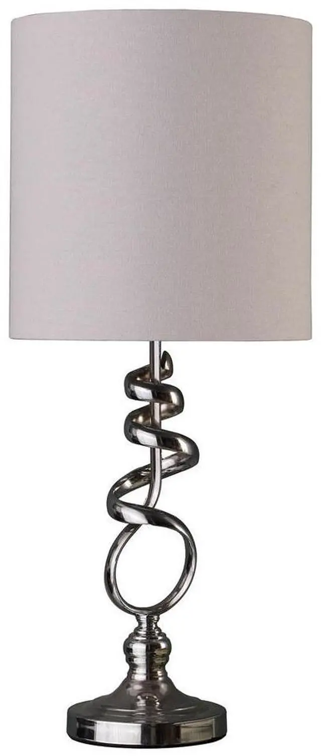 Main image of 21.5-inch Milo Abstract Brushed Silver Metal Table Lamp