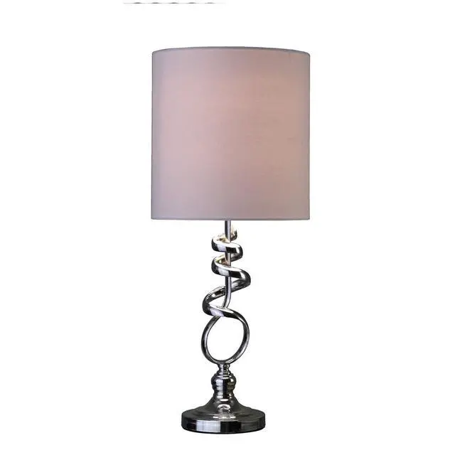 Alt view image 2 of 4 - 21.5-inch Milo Abstract Brushed Silver Metal Table Lamp