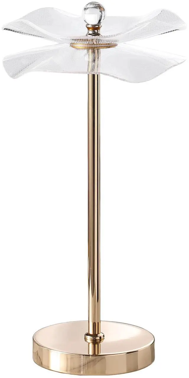 Main image of Led Acrylic Copper Gold Luminaire Table Lamp for Living Room, Nightstand Bedside Table Lamp for Bedroom, Led Lamp