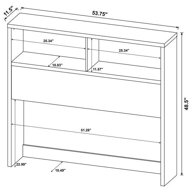Alt view image 3 of 7 - Geary Black 3-piece Full Bedroom Set with Bookcase Headboard