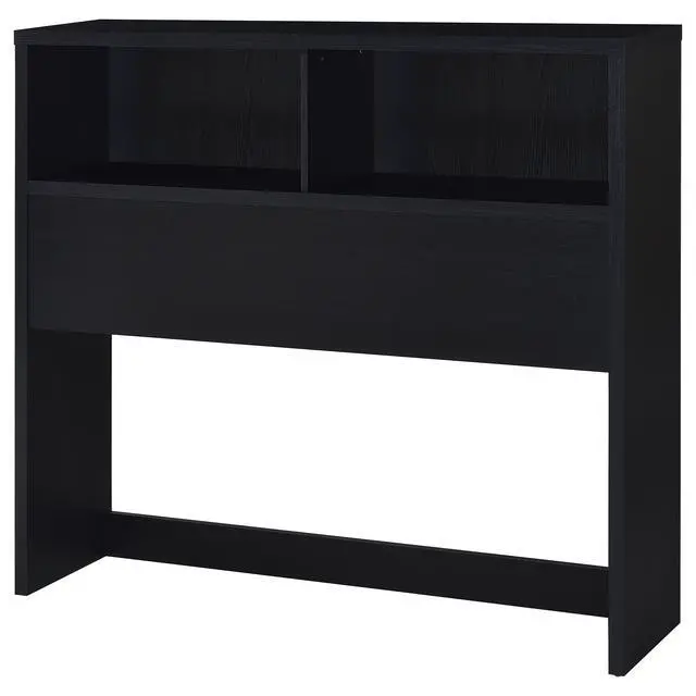Alt view image 5 of 7 - Geary Black 3-piece Full Bedroom Set with Bookcase Headboard