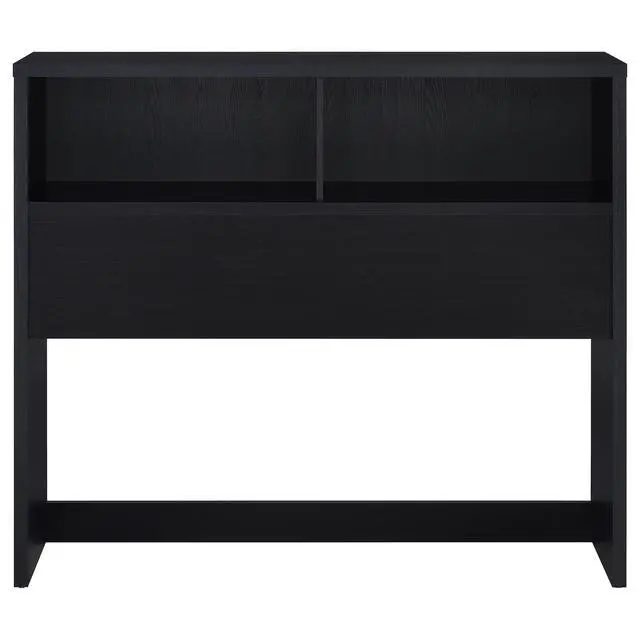 Alt view image 6 of 7 - Geary Black 3-piece Full Bedroom Set with Bookcase Headboard