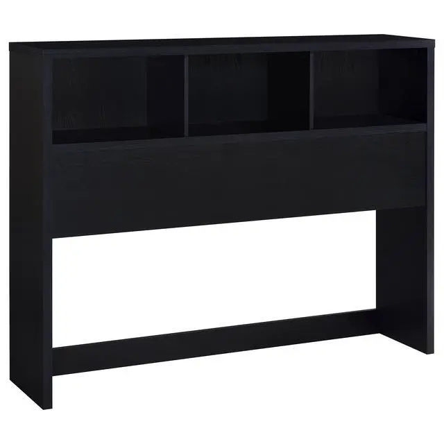 Alt view image 4 of 7 - Geary Black 3-piece Queen Bedroom Set with Bookcase Headboard
