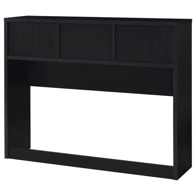 Alt view image 7 of 7 - Geary Black 3-piece Queen Bedroom Set with Bookcase Headboard