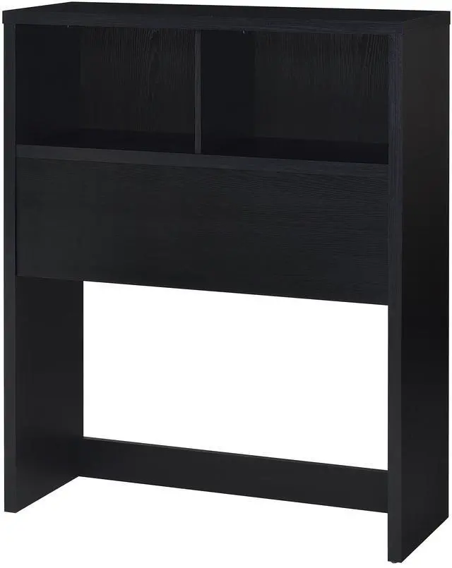 Alt view image 5 of 7 - Geary Black 3-piece Twin Bedroom Set with Bookcase Headboard