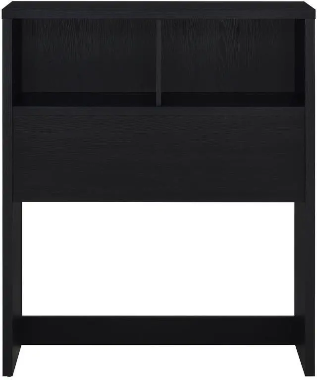 Alt view image 6 of 7 - Geary Black 3-piece Twin Bedroom Set with Bookcase Headboard