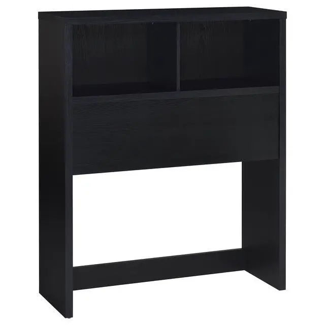 Alt view image 4 of 7 - Geary Black 3-piece Twin Bedroom Set with Bookcase Headboard