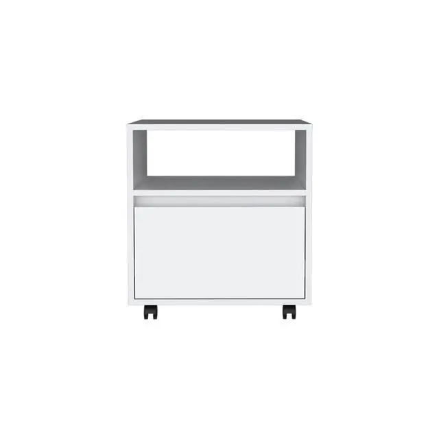 Alt view image 3 of 6 - Laurel 2 Piece Bedroom Set, Nightstand + Armoire, White