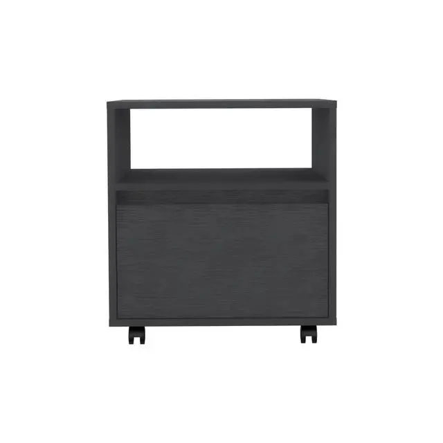 Alt view image 4 of 7 - Beloit 3 Piece Bedroom Set, Nightstand + Dresser+ Armoire, Black