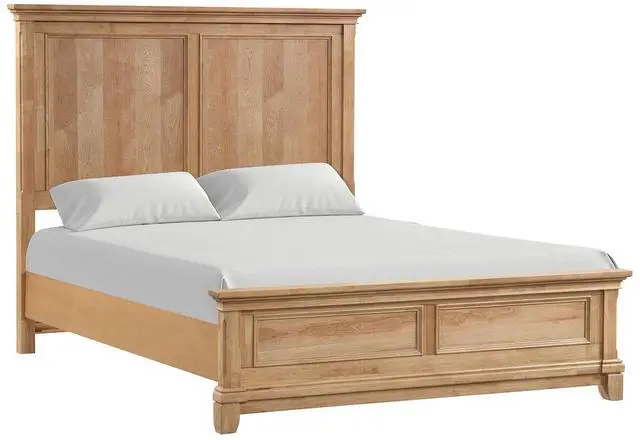 Alt view image 7 of 7 - 3Pc Set Farmhouse Style Twin Size Bed Nightstands Plank Headboard Natural Oak Bedroom Furniture