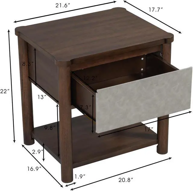 Alt view image 3 of 7 - Modern King Bed Frame Set With 2 Nightstands, Light Gray Wood Platform Bed With Headboard And Matching Bedside Tables For Bedroom