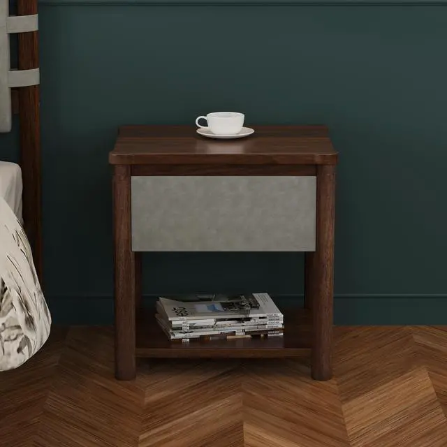 Alt view image 7 of 7 - Modern Queen Bed Frame Set With 2 Nightstands, Light Gray Wood Platform Bed With Headboard And Matching Bedside Tables For Bedroom