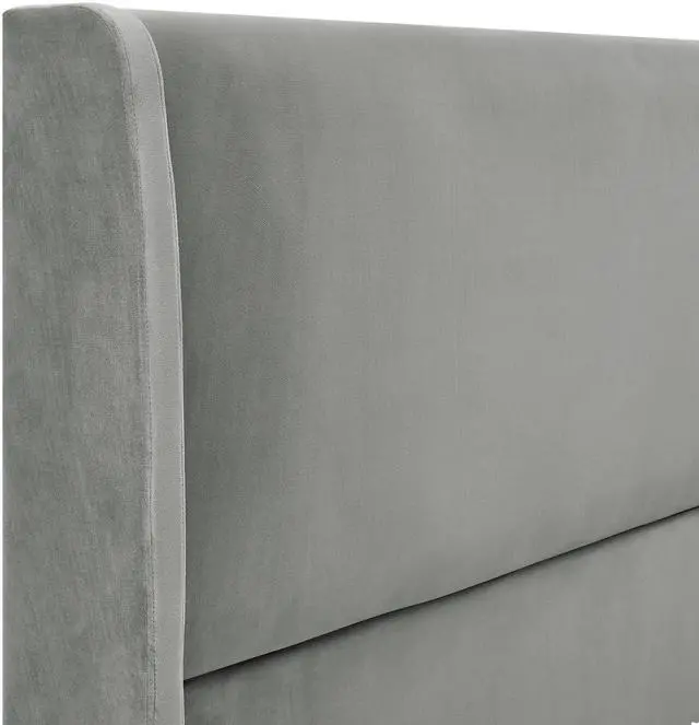 Main image of Arles 3-Piece Upholstered Bedroom Set, Wingback Platform Bed with Two Nightstands